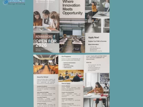 Mẫu 10 - brochure tuyển sinh đơn giản cho trường đại học