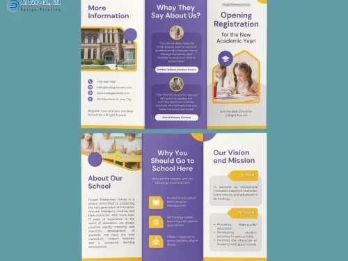 Mẫu 11 - brochure truyền tải thông tin tuyển sinh cho học viện