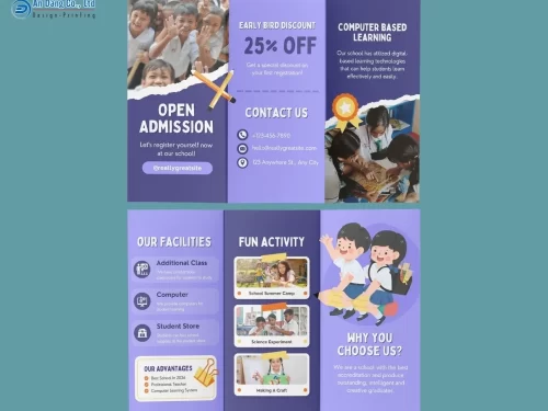 Mẫu 18 - brochure quảng cáo kỳ tuyển sinh của trường cấp 1
