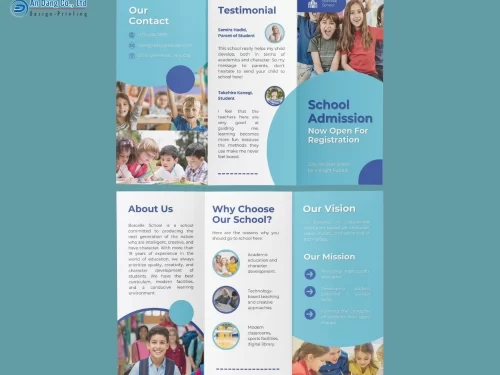 Mẫu 4 - brochure cung cấp các thông tin tuyển sinh cho nhà trường