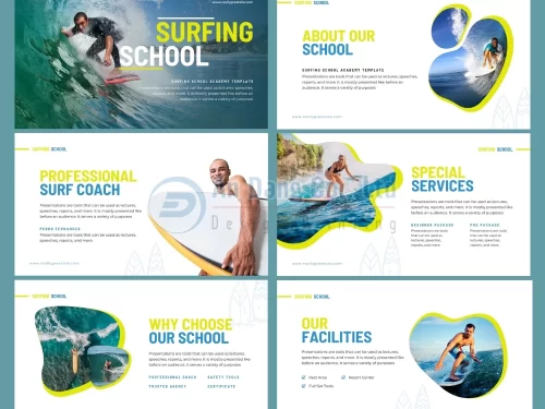 Mẫu catalogue giới thiệu khóa học lướt ván chuyên nghiệp