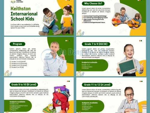 Mẫu catalogue chuyên nghiệp cho trường tiểu học