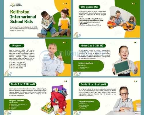 Mẫu catalogue chuyên nghiệp cho trường tiểu học