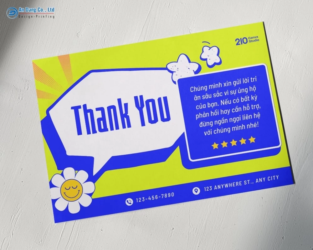 Mẫu card cảm ơn khách hàng đã mua sản phẩm