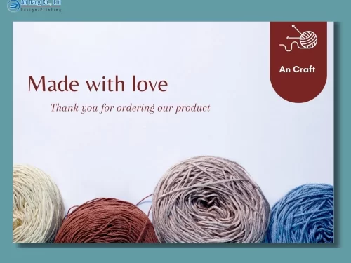 Mẫu thank you card cho shop bán len