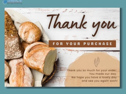 Mẫu card cảm ơn khách hàng cho tiệm bánh mì tây