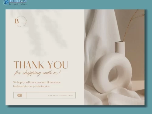 Mẫu thank you card cho cửa hàng gốm sứ