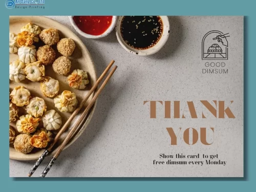 Mẫu thank you card cho quán dimsum