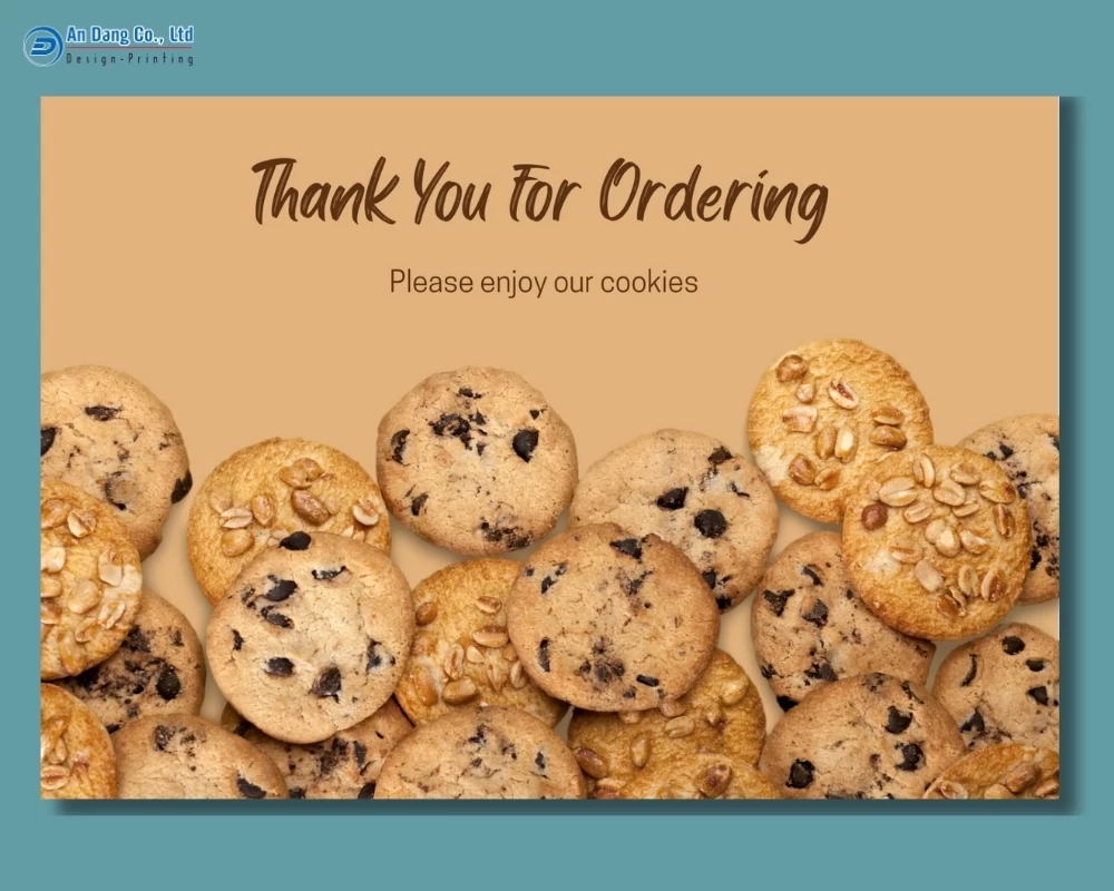 Mẫu thiệp cảm ơn khách hàng cho tiệm bánh