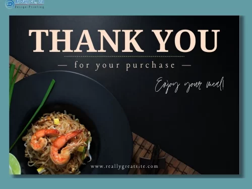 Mẫu card cảm ơn cho nhà hàng, quán ăn