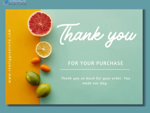 Mẫu card cảm ơn cho tiệm nước ép
