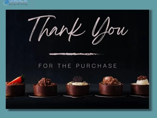 Mẫu thank you card cho tiệm bánh ngọt