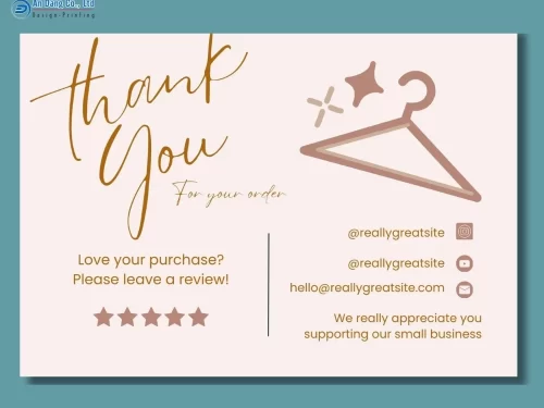 Mẫu card cảm ơn khách hàng cho shop quần áo