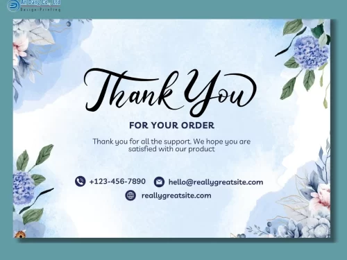 Mẫu thank you card tinh tế