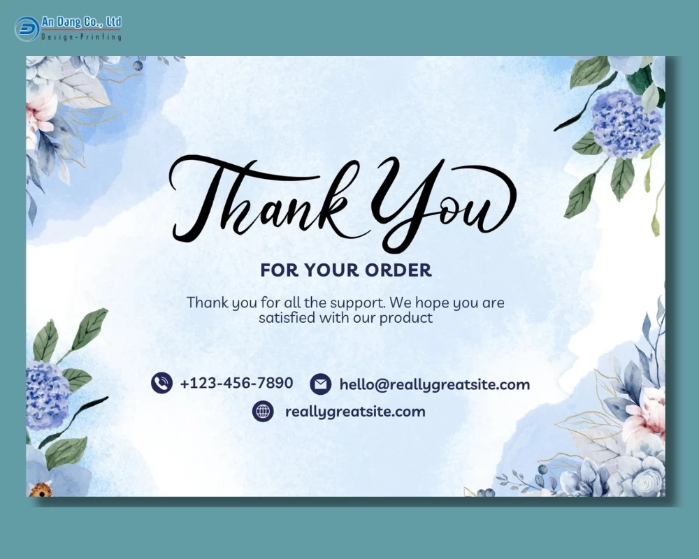 Mẫu thank you card tinh tế