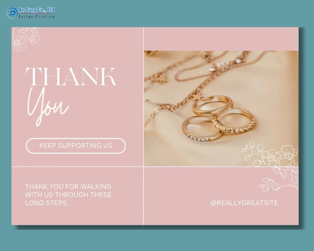 Mẫu card cảm ơn khách hàng cho cửa hàng trang sức