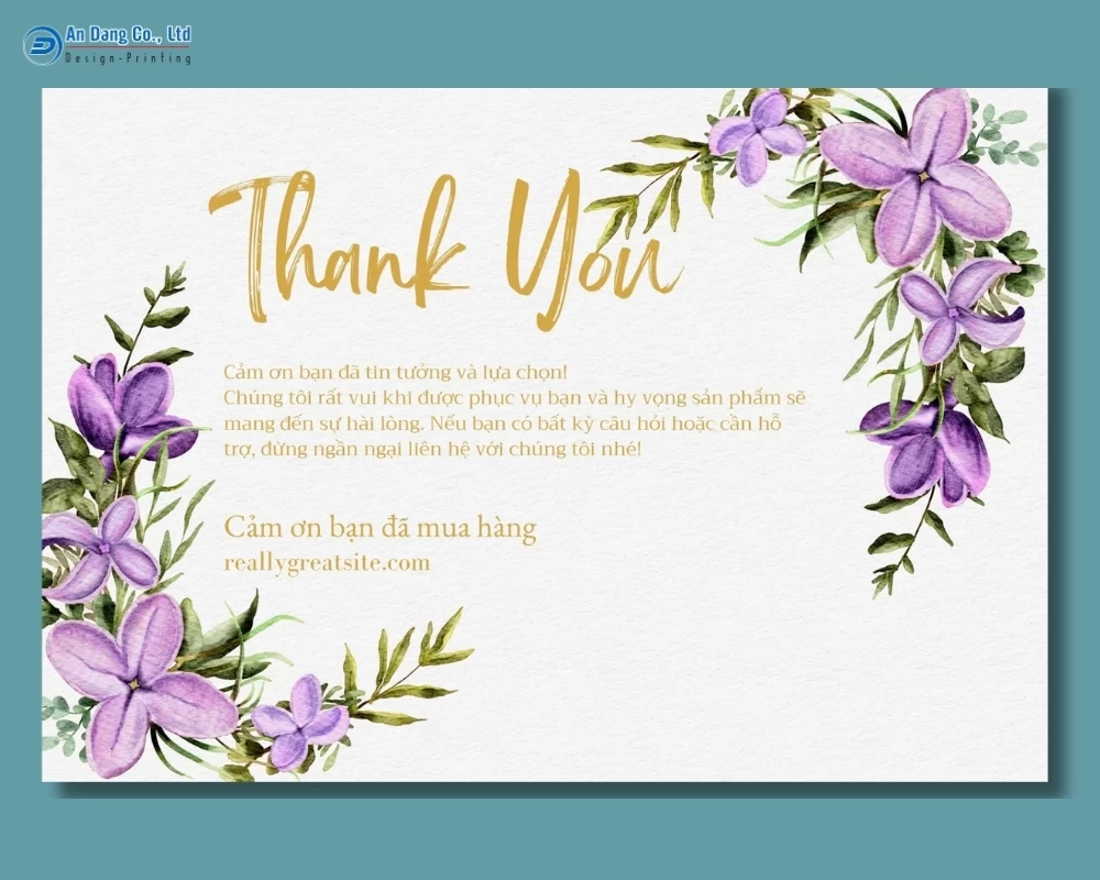 Mẫu thẻ cảm ơn khách hàng đã mua hàng
