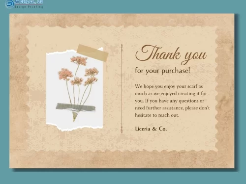 Mẫu thank you card đơn giản