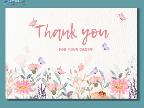 Mẫu thiệp cảm ơn khách hàng đã mua sản phẩm