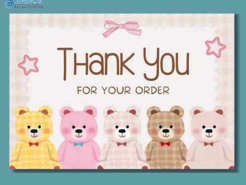 Mẫu thiệp cảm ơn khách hàng cho shop gấu bông