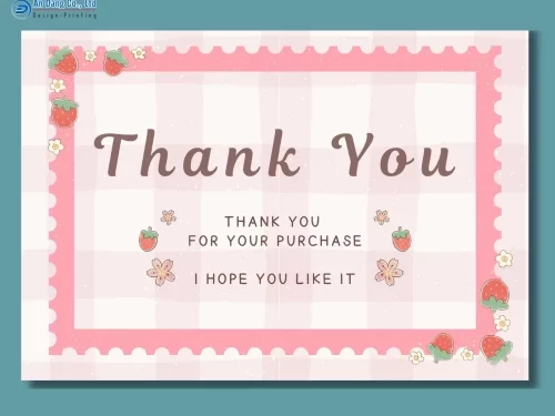Mẫu thank you card đơn giản, nhỏ xinh