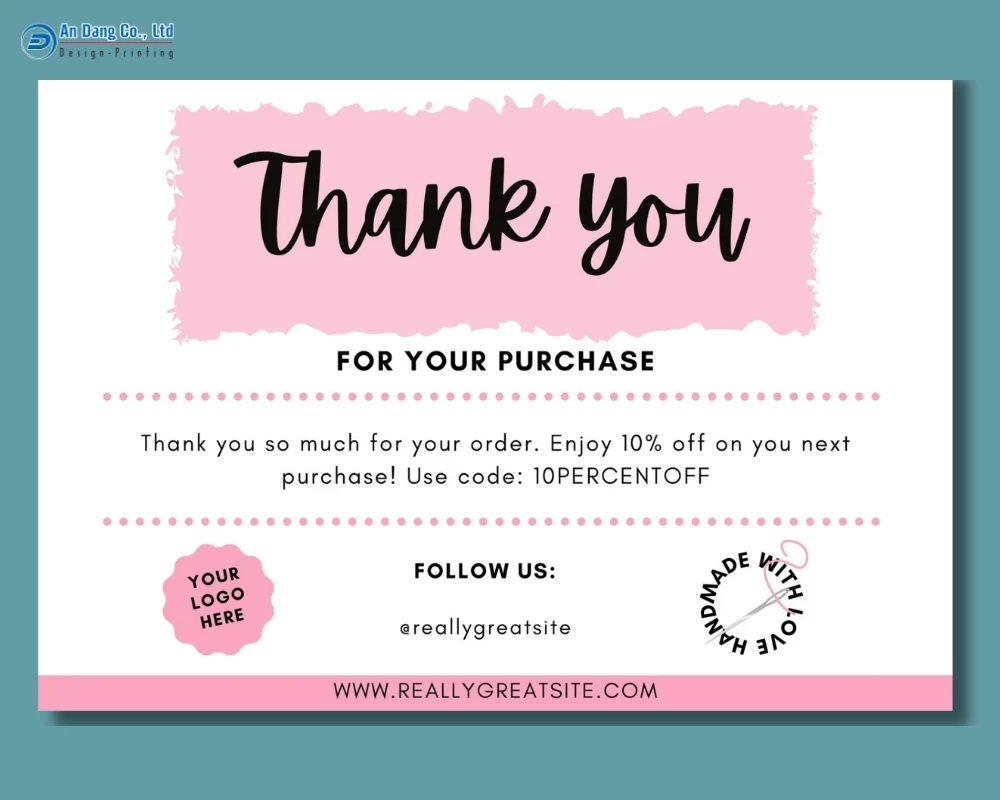 Mẫu card cảm ơn khách hàng cho tiệm len