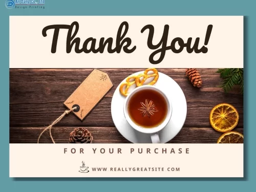 Mẫu thiệp cảm ơn cho tiệm trà