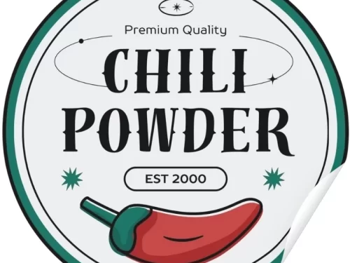 Mẫu tem bột ớt dạng tròn