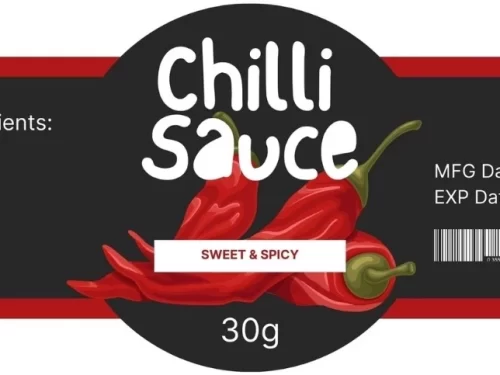 Mẫu tem dán chai tương ớt