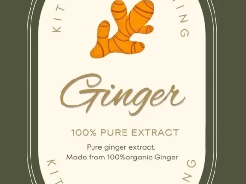 Mẫu nhãn dán gia vị bột gừng