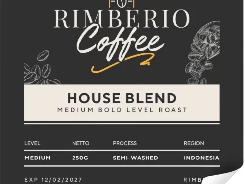 Mẫu tem coffee dạng vuông