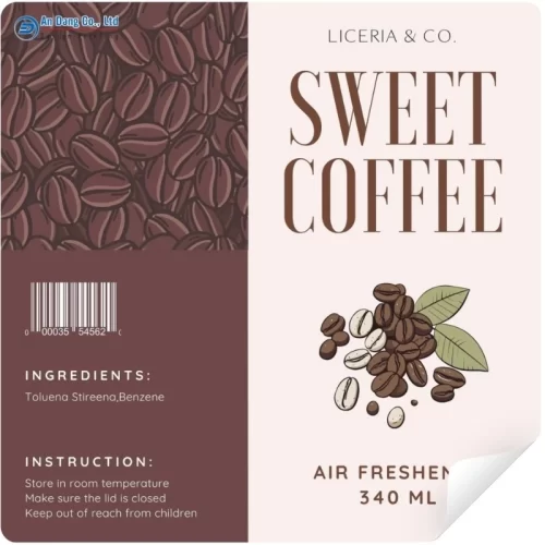 Mẫu tem coffee có thiết kế hài hòa