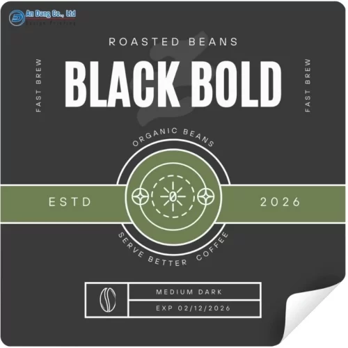 Mẫu tem coffee cao cấp dạng vuông