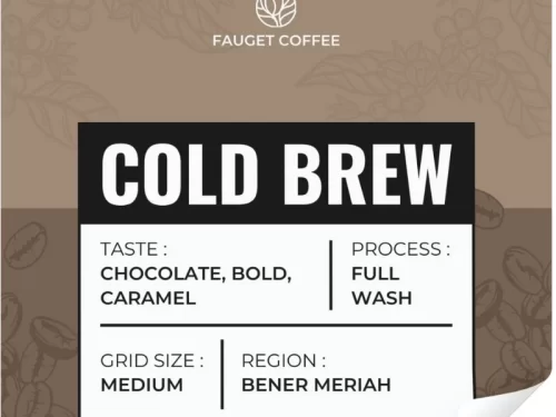 Mẫu tem Cold Brew dạng vuông