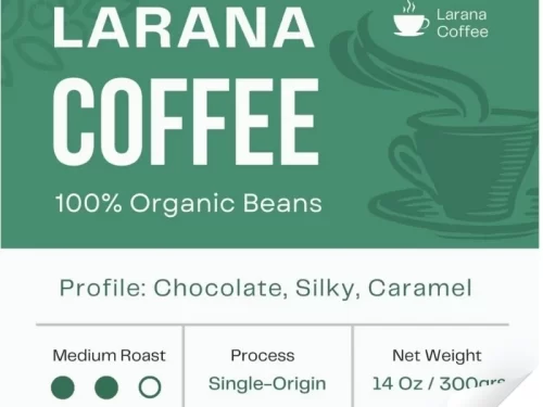 Mẫu tem nhãn coffee độc đáo dạng vuông