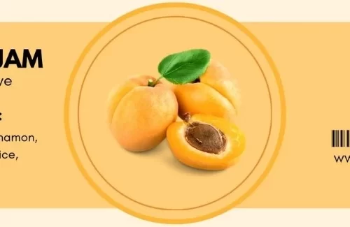 Mẫu tem dán hộp mứt mơ