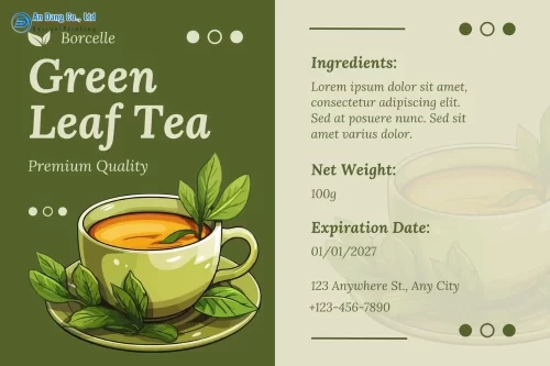 Mẫu tem trà cao cấp