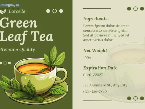 Mẫu tem trà cao cấp