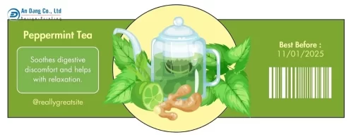 Mẫu tem trà bạc hà