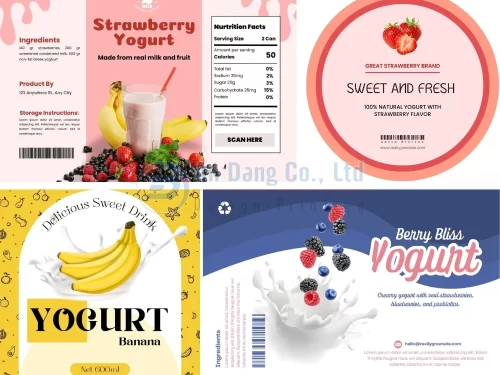 Một số mẫu tem sữa chua đẹp