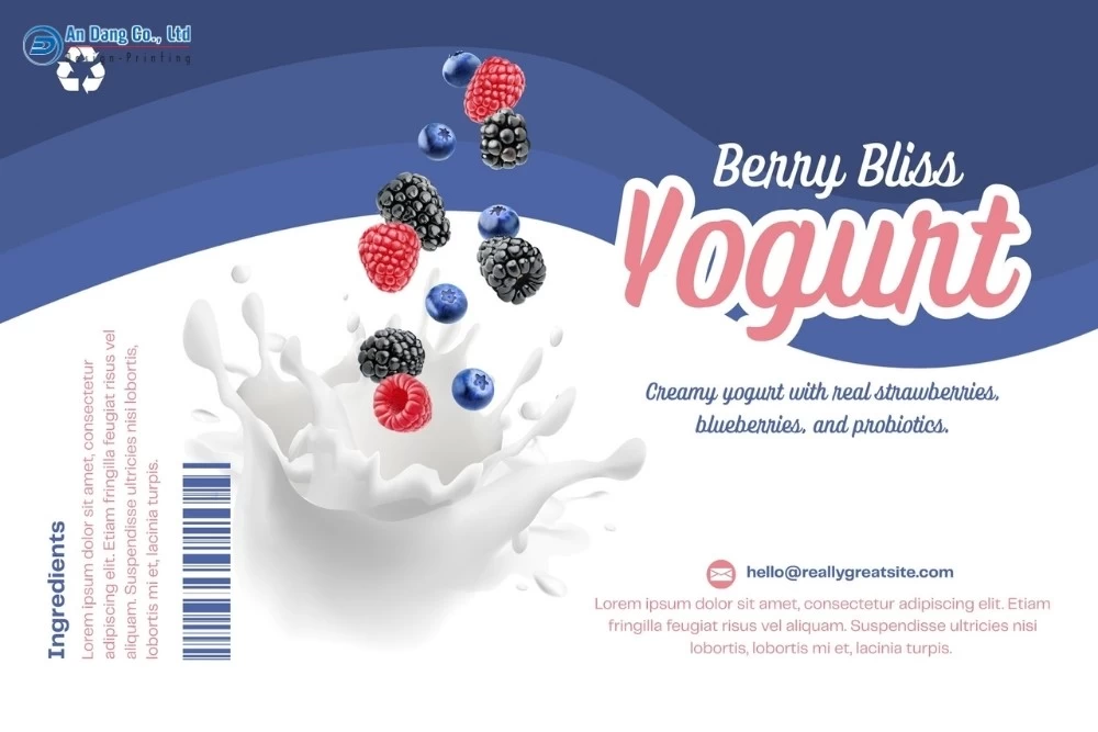 Mẫu tem nhãn sữa chua nổi bật