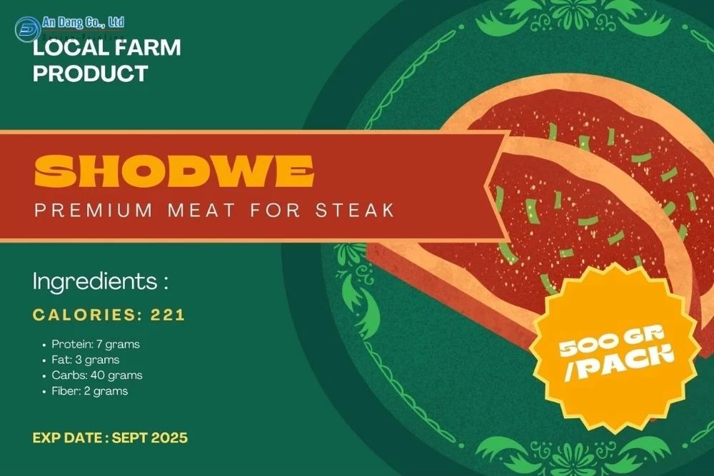 Mẫu tem nhãn thịt tươi độc đáo