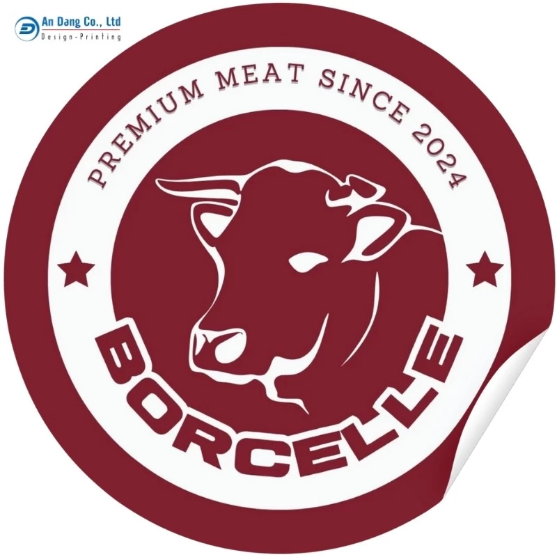 Mẫu tem nhãn thịt bò nổi bật