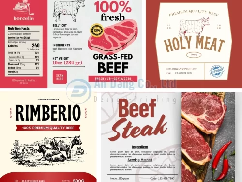 Một số mẫu tem thịt