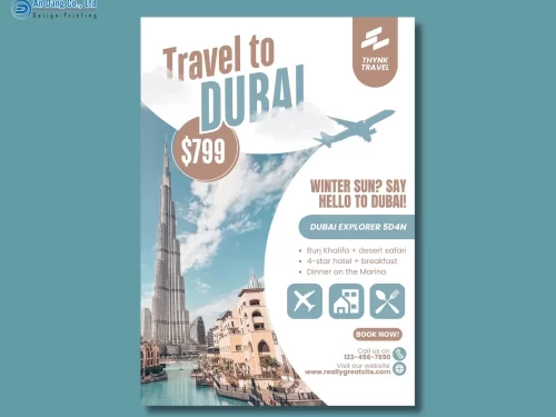 Mẫu 12 - tờ rơi giới thiệu tour Dubai