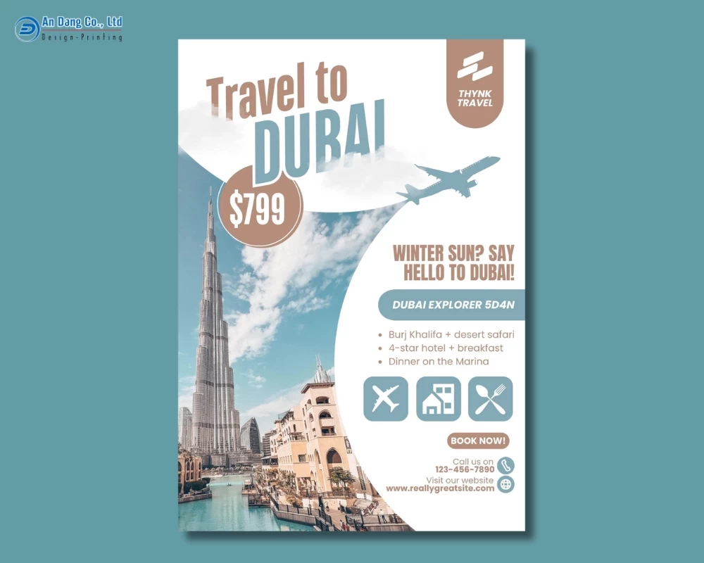 Mẫu 12 - tờ rơi giới thiệu tour Dubai
