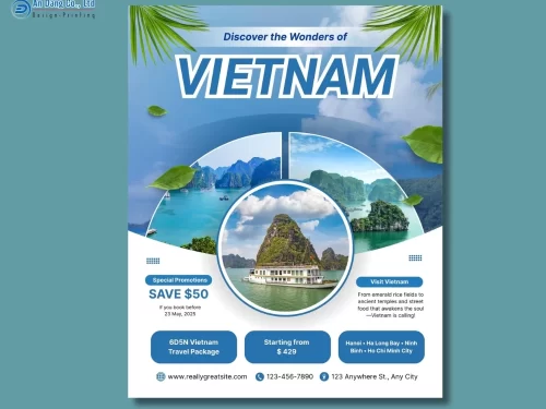 Mẫu 13 - tờ rơi quảng cáo tour khám phá kỳ quan Việt Nam