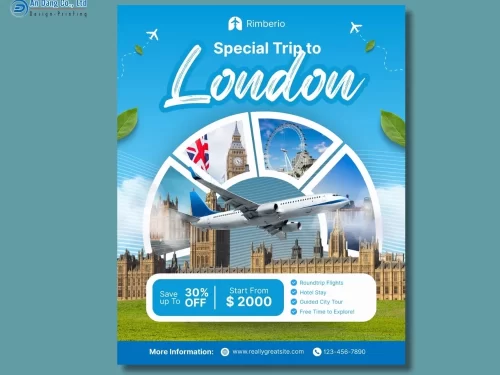 Mẫu 14 - tờ rơi quảng bá tour du lịch London