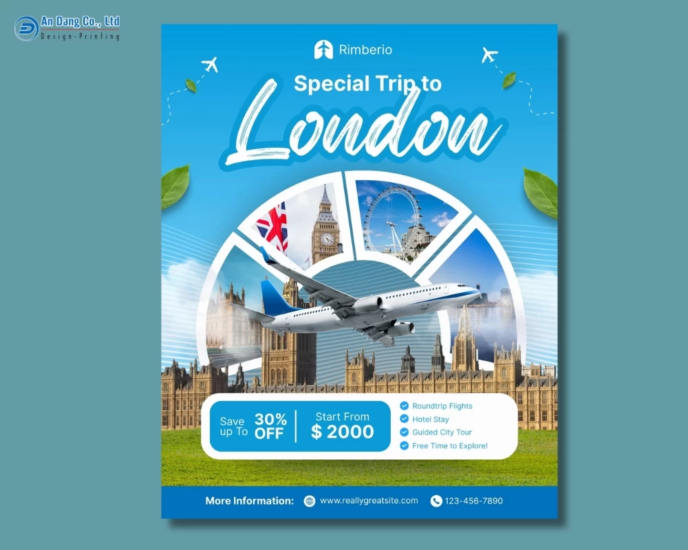 Mẫu 14 - tờ rơi quảng bá tour du lịch London