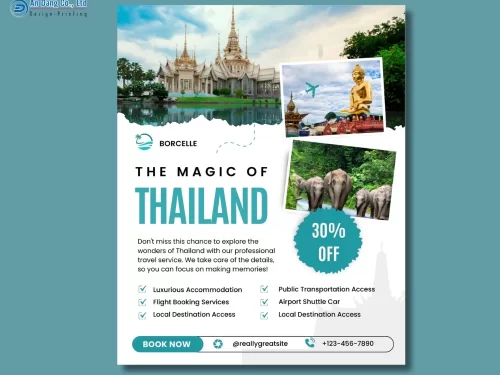 Mẫu 16 - tờ rơi quảng bá tour du lịch Thái Lan